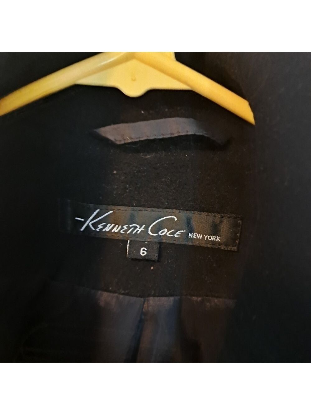 Ladies KENNETH COLE wool single breasted jacket peacoat navy blue coastal size 6 - Picture 5 of 12